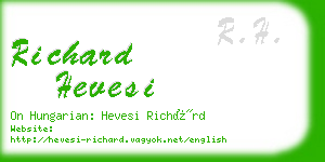 richard hevesi business card